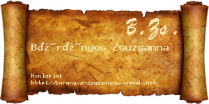 Bárányos Zsuzsanna névjegykártya