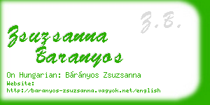 zsuzsanna baranyos business card